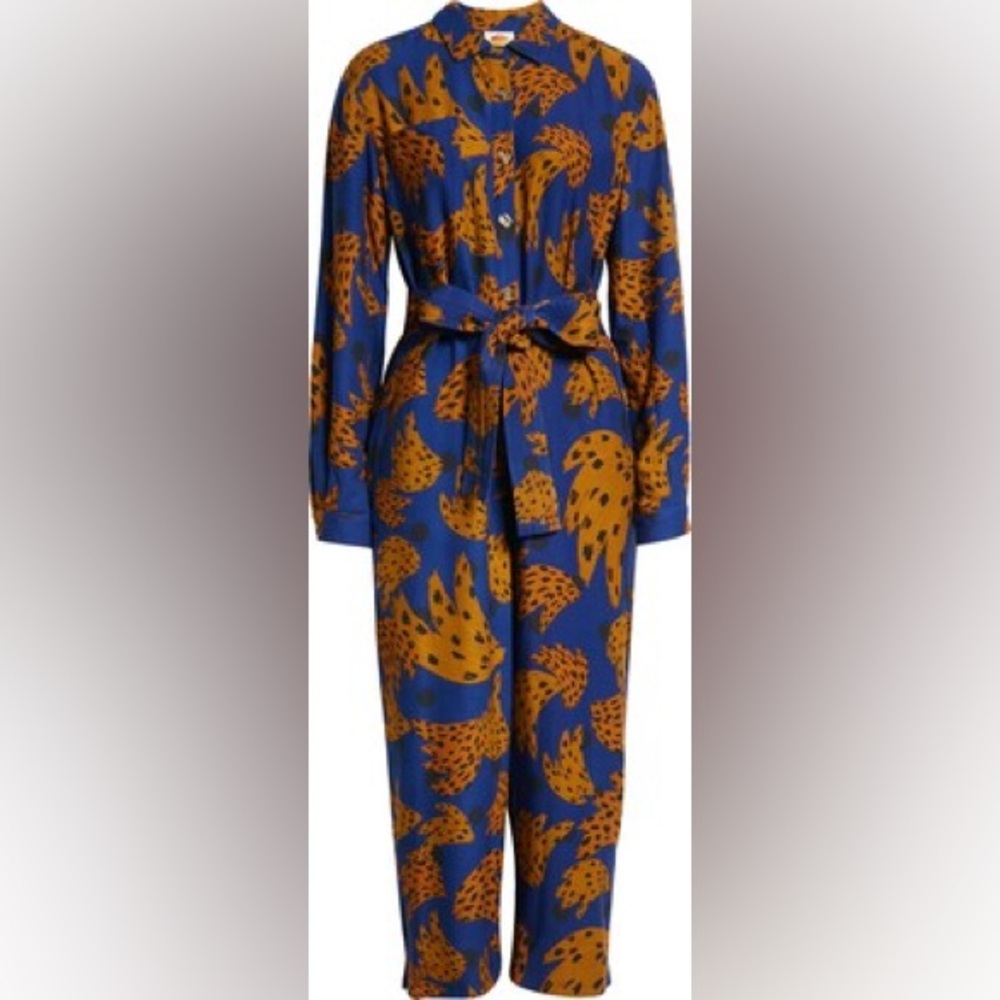 Farm Rio Navy Bananica Jumpsuit 🍌 Size S – Worn Once – $225 Retail